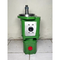 Pompa Hidrolik Tandem Gear Pump SJ21032 untuk Alat Berat Crane dan Hydraulic Power Pack